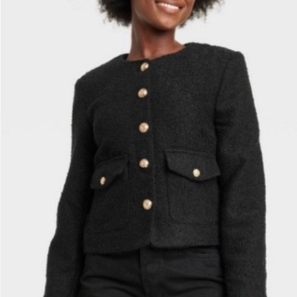 Universal Thread Black Textured Blazer WOMENS SIZE 3X PREOWNED Gorgeous & Warm